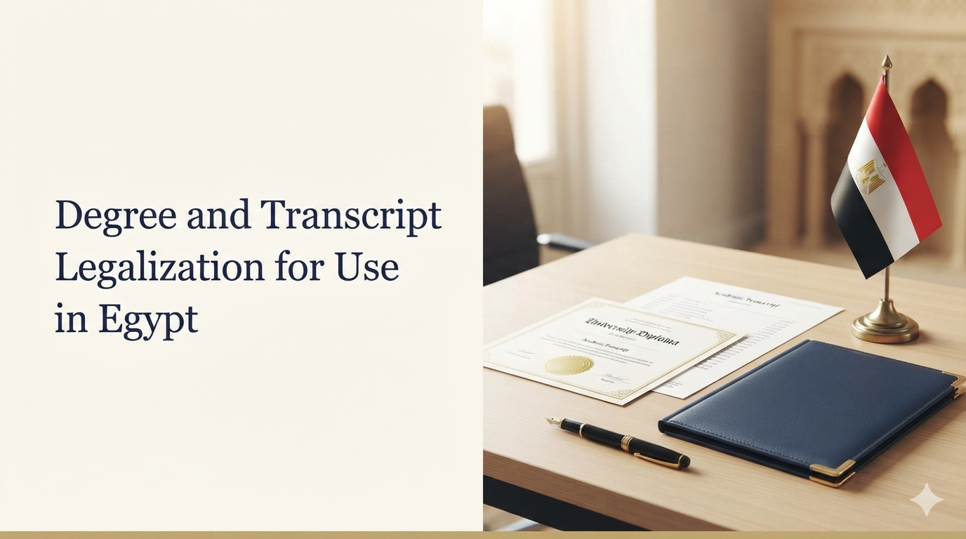 Degree and Transcript Legalization for Use in Egypt